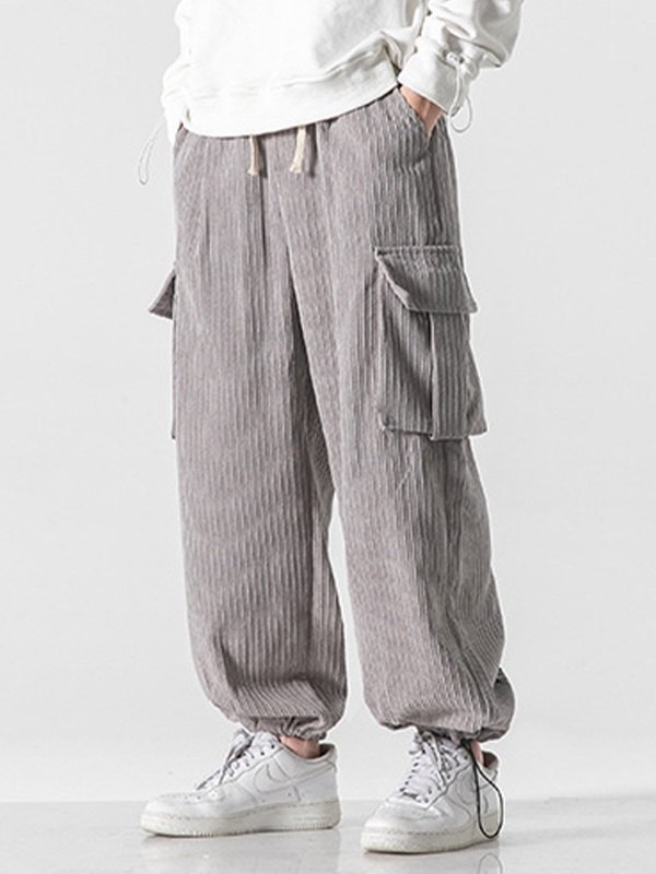 EMMIOL Men's Vintage Corduroy Cargo Pants