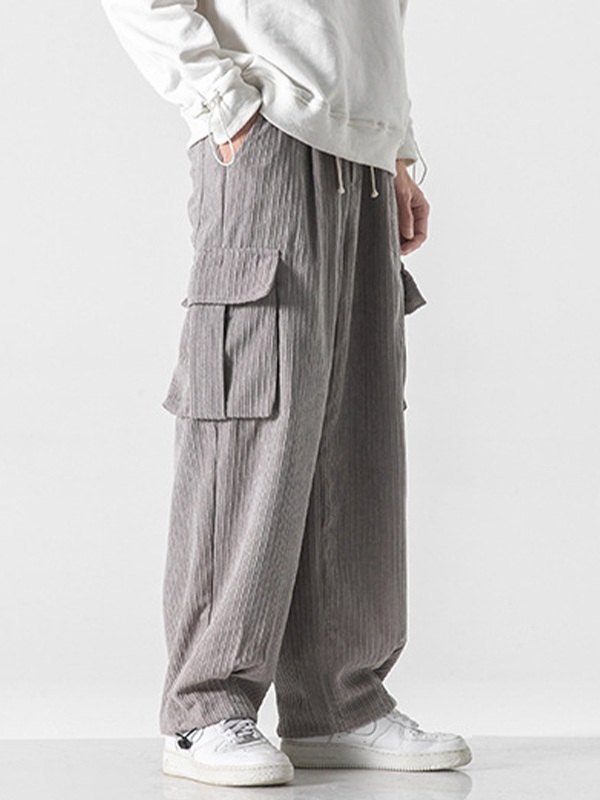EMMIOL Men's Vintage Corduroy Cargo Pants