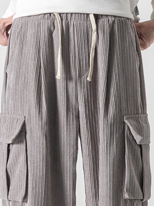 EMMIOL Men's Vintage Corduroy Cargo Pants