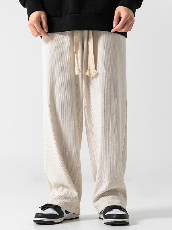 EMMIOL Pantaloni casual larghi da uomo in ciniglia