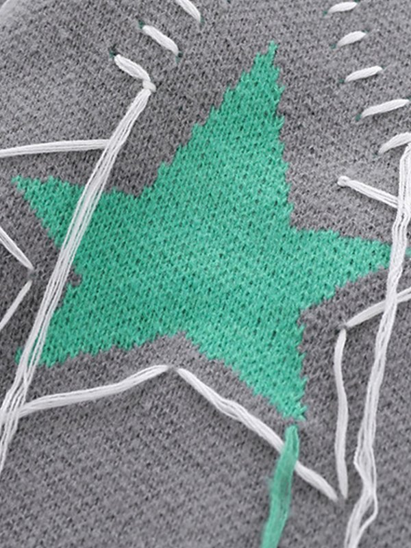 EMMIOL Jacquard-Pullover mit Fransen für Herren