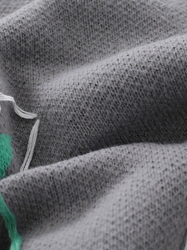 EMMIOL Jacquard-Pullover mit Fransen für Herren