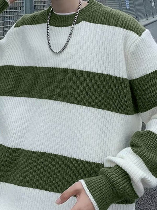 EMMIOL Jersey a rayas para hombre