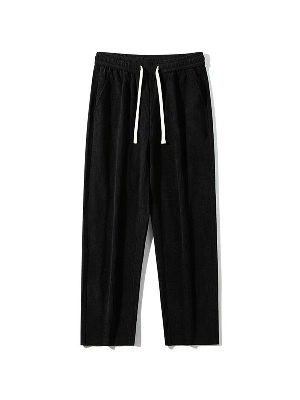EMMIOL Men's Simple Corduroy Straight Leg Pants