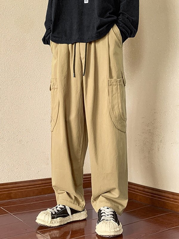EMMIOL Men's Cotton Loose Casual Cargo Pants