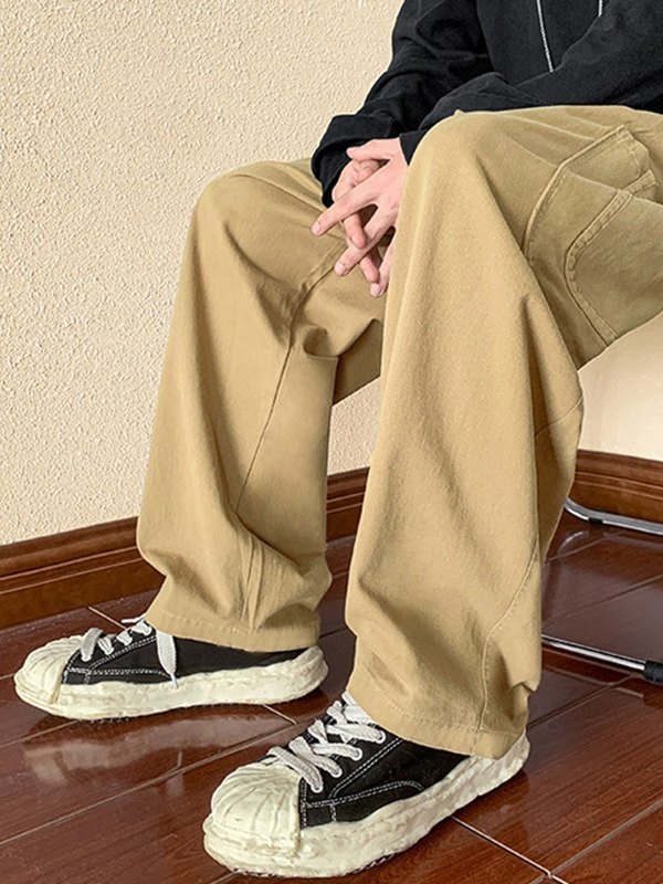 EMMIOL Men's Cotton Loose Casual Cargo Pants