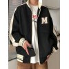 EMMIOL Men's Letter Embroidered Zip Up Varsity Jacket