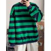 EMMIOL Men's Chunky Striped Pullover Sweatshirt