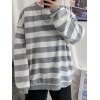 EMMIOL Men's Chunky Striped Pullover Sweatshirt