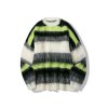 EMMIOL Jersey de hombre vintage a rayas en contraste