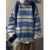 EMMIOL Gestreifter Pullover Strickpullover für Herren