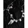 EMMIOL Tooth Pendant Irregular Faux Pearl Necklace