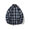 EMMIOL Men's Vintage Checkered Long Sleeve Buttoned Shirt