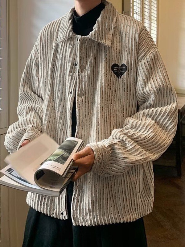 Striped corduroy jacket