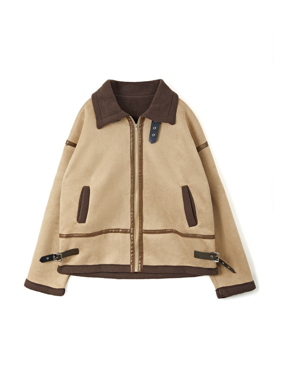 EMMIOL Faux Shearling Jacke mit Reißverschluss für Herren