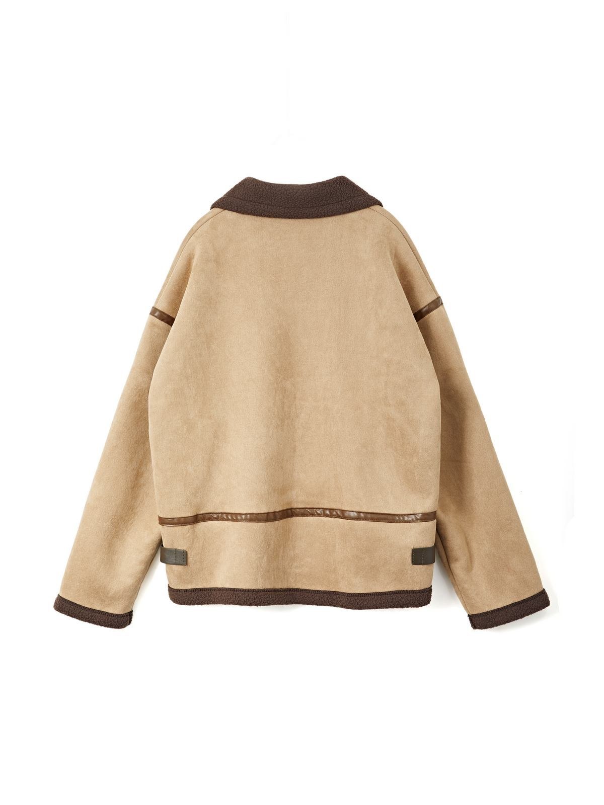 EMMIOL Faux Shearling Jacke mit Reißverschluss für Herren