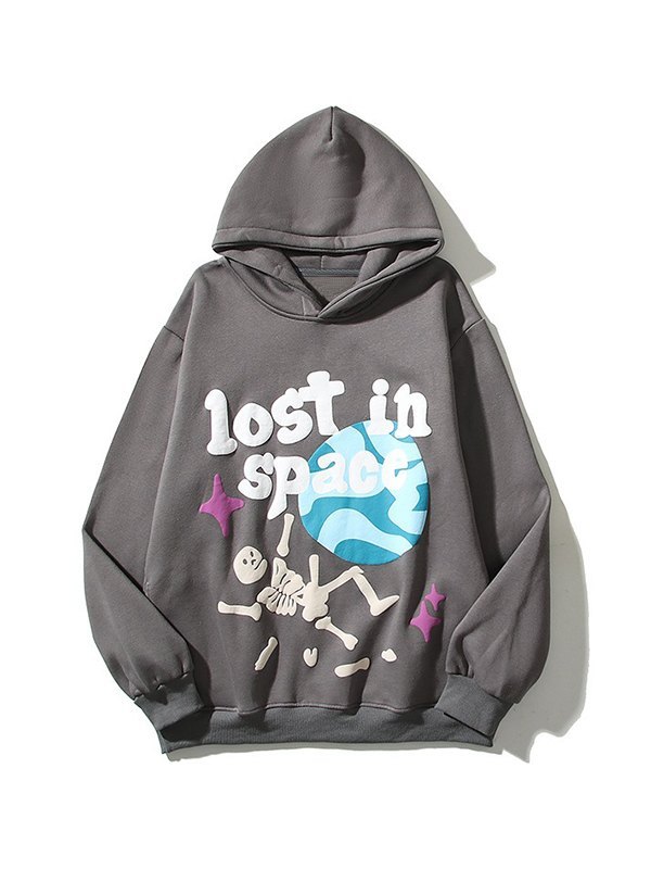 EMMIOL Men's Graffiti Skull Graphic Pullover Hoodie