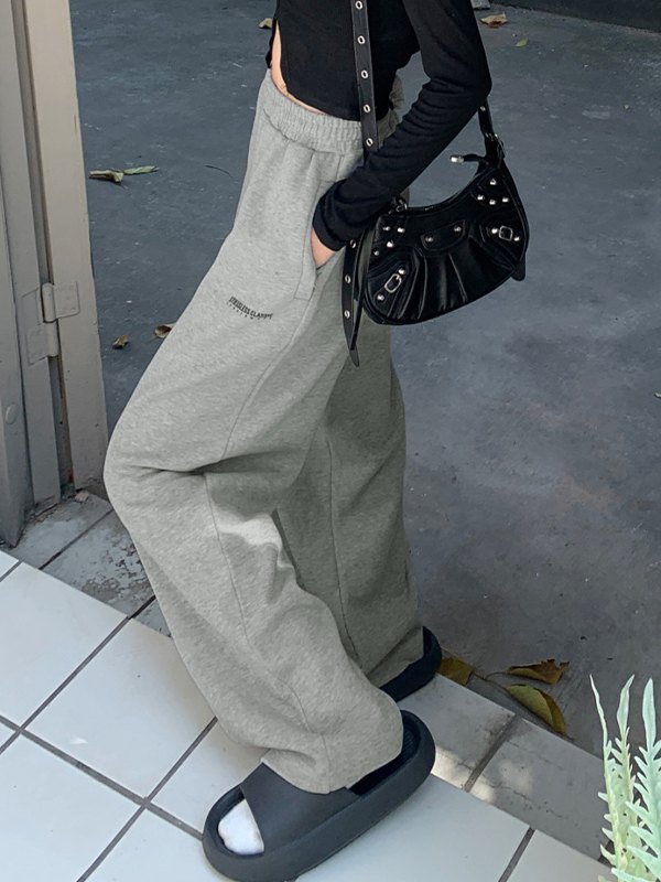 EMMIOL Einfarbige Baggy-Jogginghose