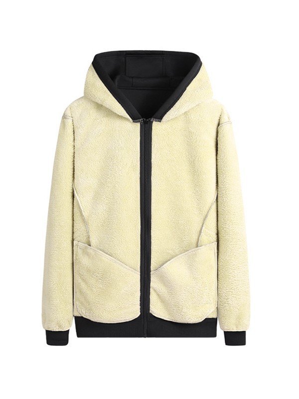 EMMIOL Mit Thermo-Fleece gefütterter Herren-Hoodie mit Reißverschluss