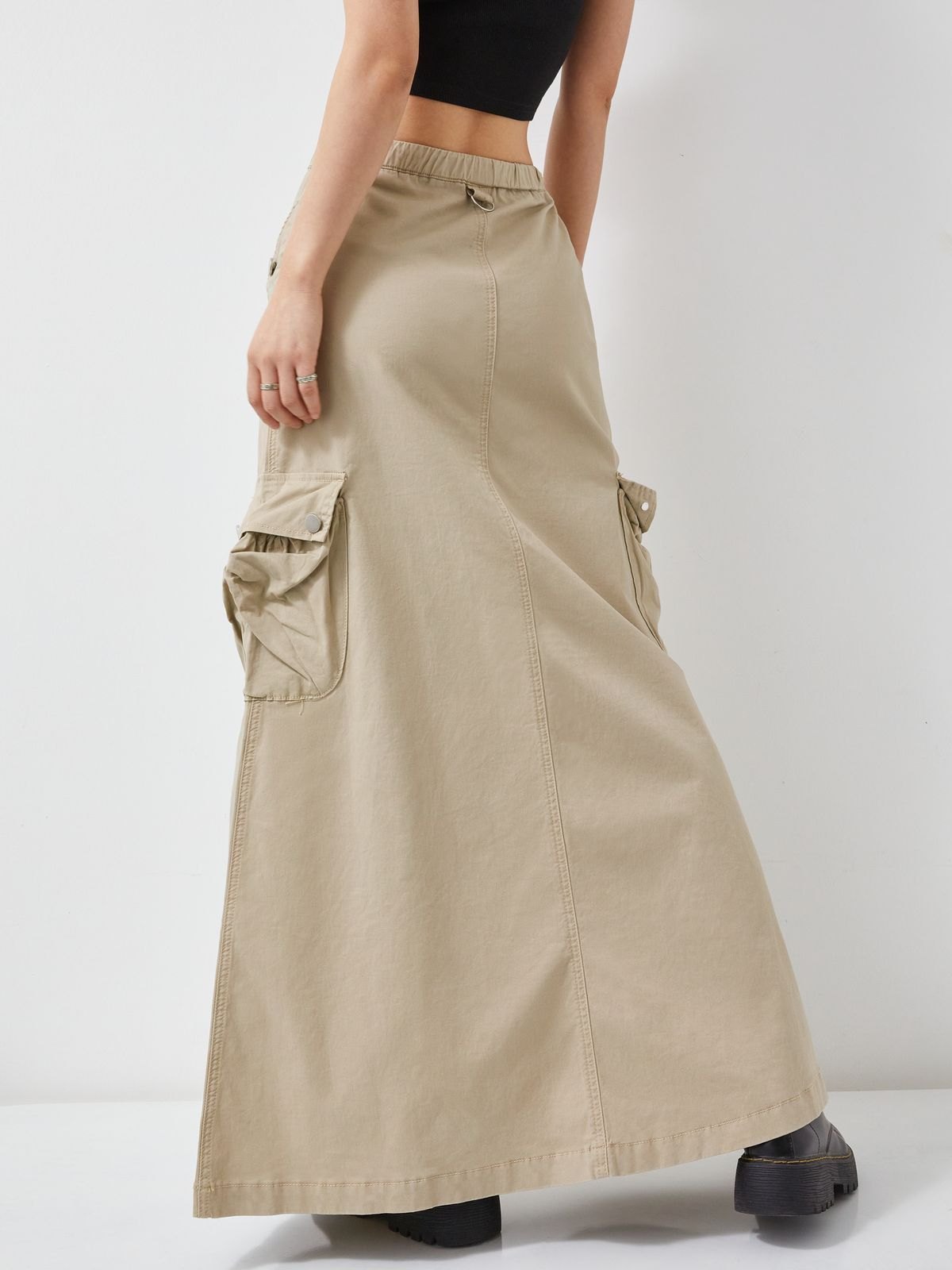 EMMIOL Vintage Y2K Long Cargo Skirt