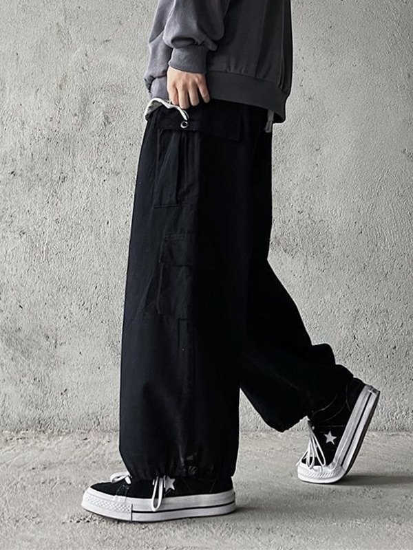 EMMIOL Pantalones cargo sueltos con bolsillo funcional para hombre