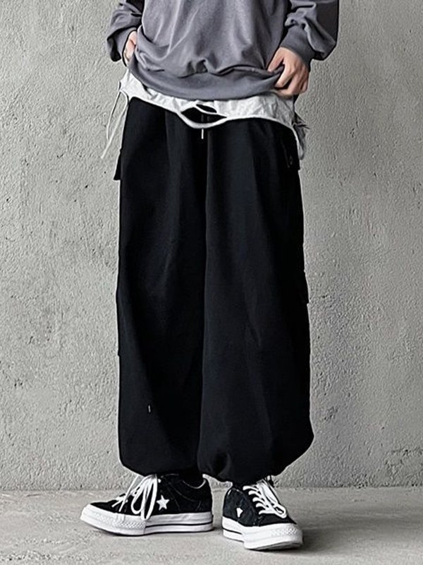 EMMIOL Pantalones cargo sueltos con bolsillo funcional para hombre