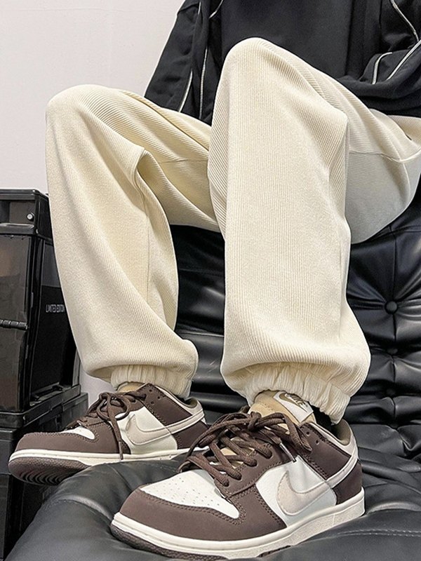 Emmiol Free shipping 2024 Men's Letter Embroidered Fleece Lined Jogger