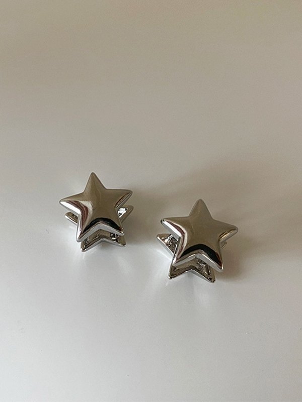 EMMIOL Aretes Metálicos Con Patrón De Estrella