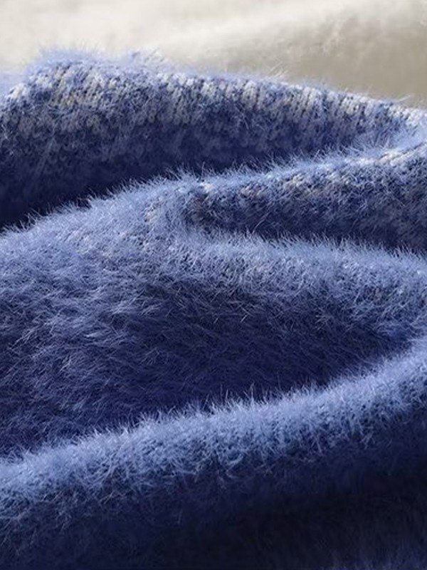 EMMIOL Suéter de punto difuso con degradado navideño para hombre