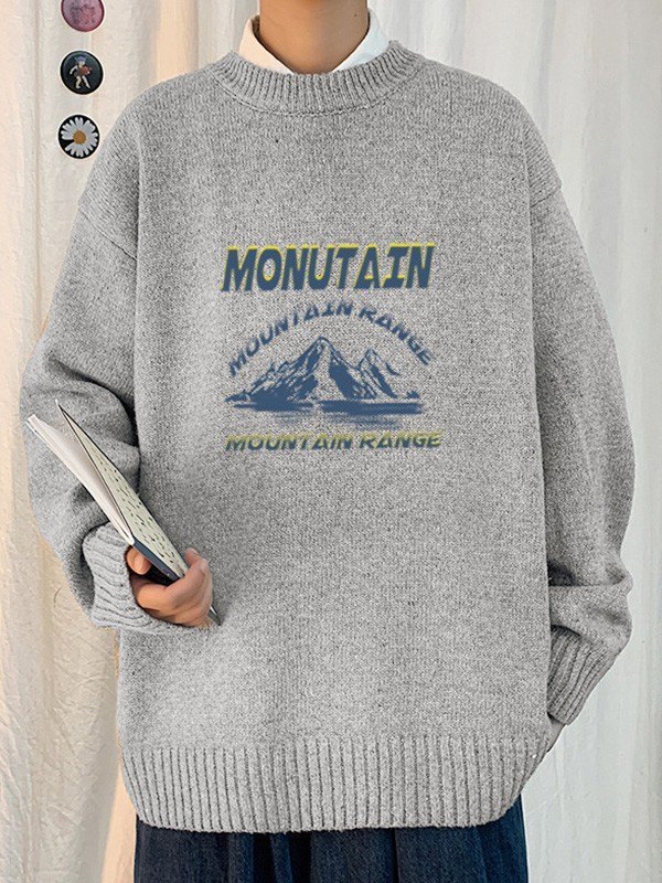 EMMIOL Jersey de hombre en jacquard de montaña