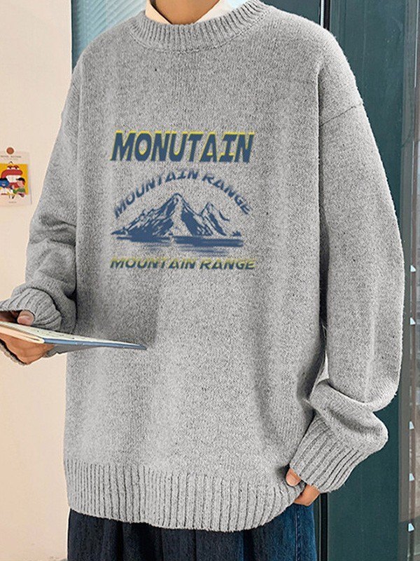 EMMIOL Jersey de hombre en jacquard de montaña