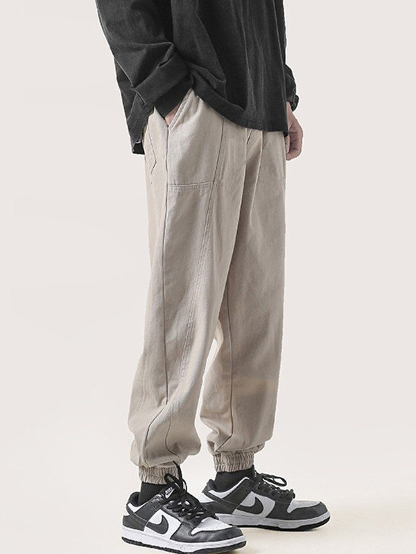 EMMIOL Pantalones cargo tipo jogger con lavado vintage para hombre