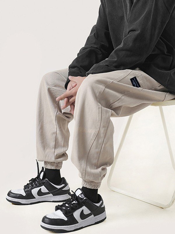 EMMIOL Pantalones cargo tipo jogger con lavado vintage para hombre