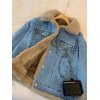 EMMIOL Faux Fur Lined Denim Coat