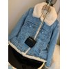 EMMIOL Faux Fur Lined Denim Coat