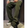 EMMIOL Pantalones de chándal holgados con panel lateral abotonado para hombre