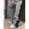EMMIOL Pantalones de chándal holgados con panel lateral abotonado para hombre