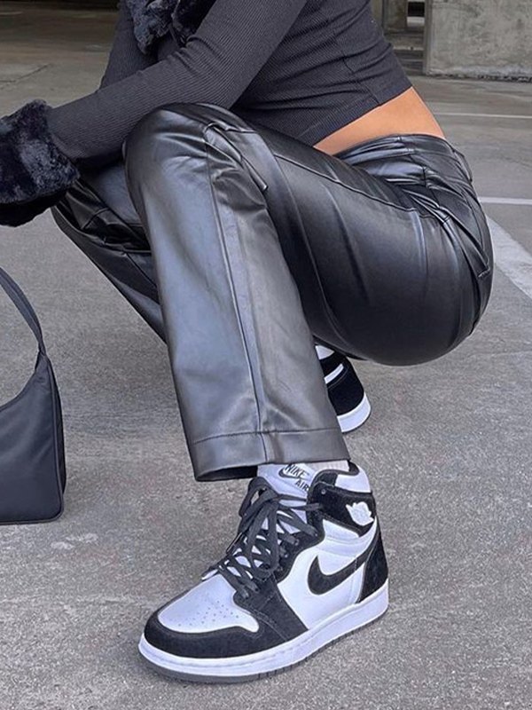 leather pants with jordan 1s