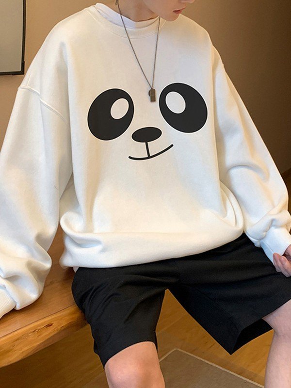 Enjoi Panda Patch Pullover Sweatshirt – Black, Custom Streetwear Style (New With Tags)