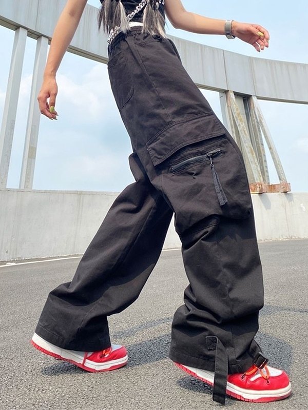 EMMIOL Detachable Strap Baggy Cargo Pants