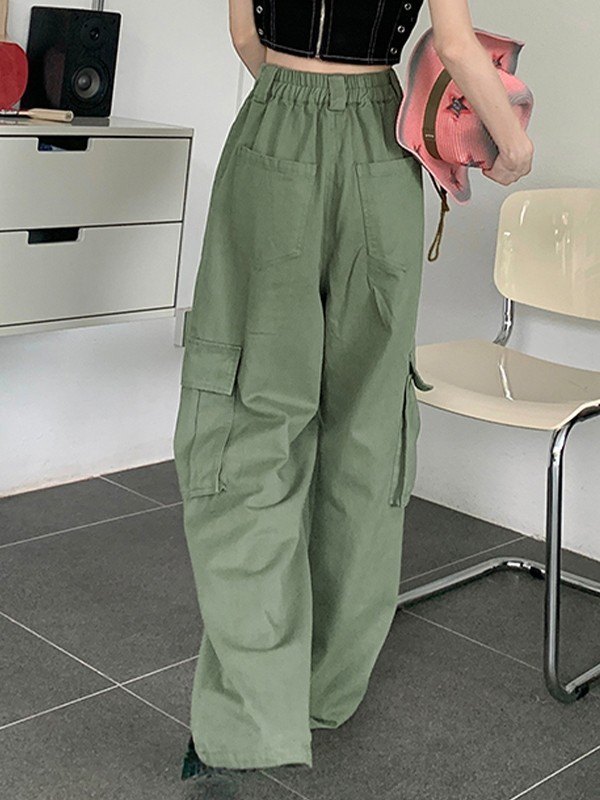 EMMIOL Pantalones cargo de pernera recta Chive Vintage