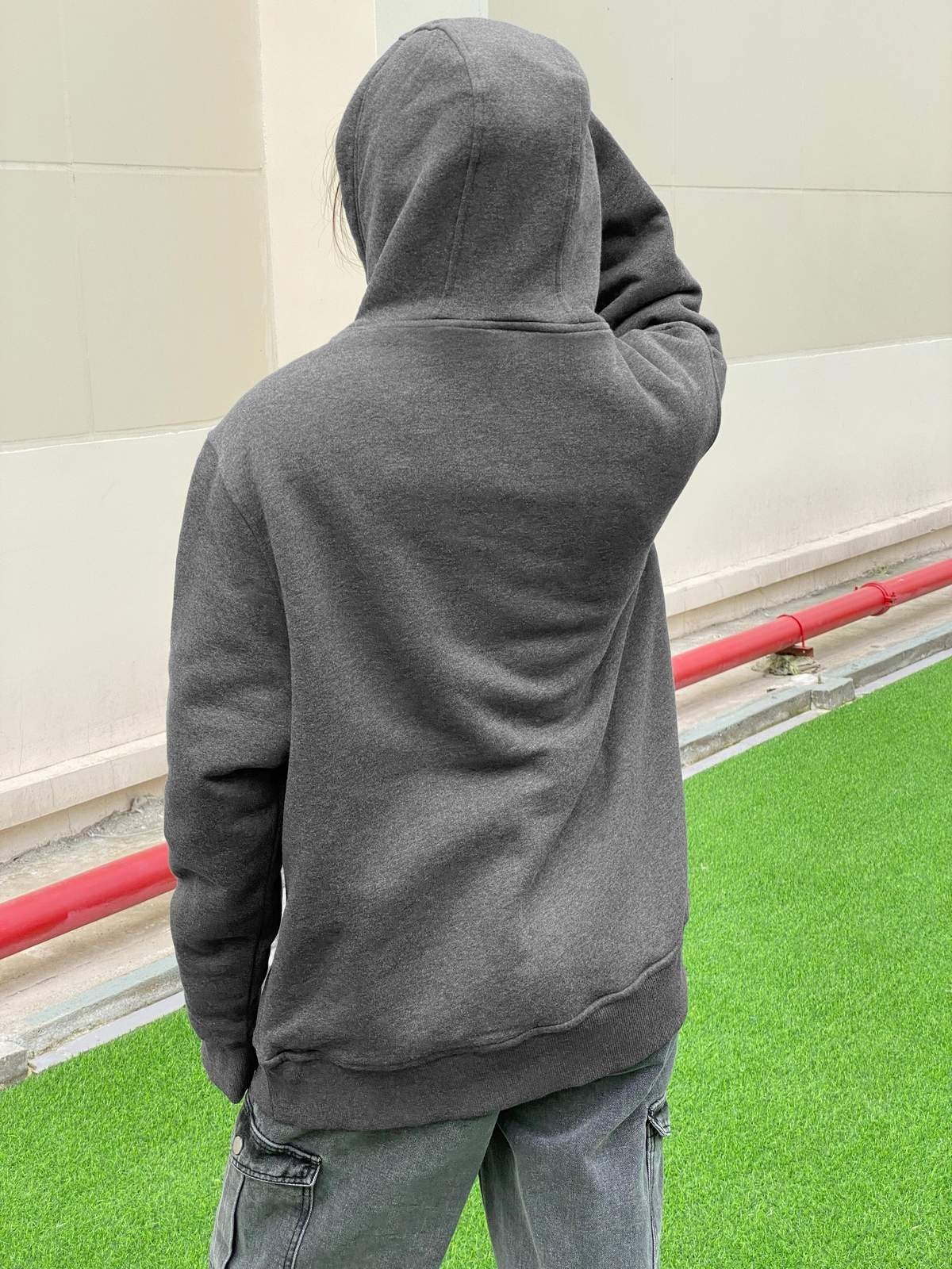 EMMIOL Solid Color Fleece Lined Zip Up Hoodie