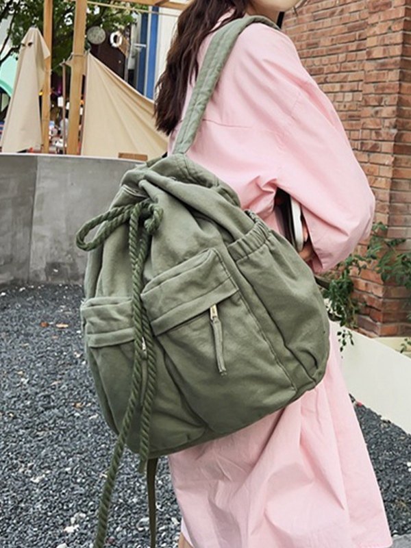 EMMIOL Vintage Canvas Drawstring Backpack