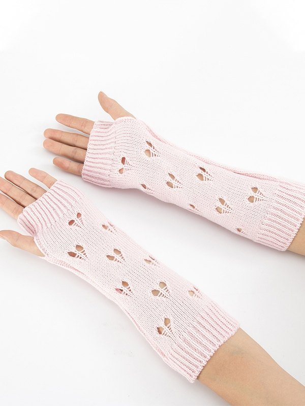 EMMIOL Calentador de brazo con orificio para el pulgar con corazón envejecido