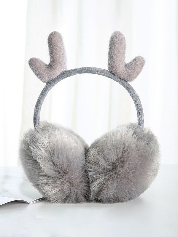 EMMIOL Adjustable Fuzzy Christmas Elk Earmuffs