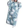 EMMIOL Polar Bear Oversized Plush Hooded Blanket