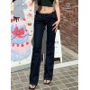 EMMIOL Vintage Buckle Belt Y2K Flare Jeans