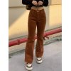 EMMIOL Pantalones acampanados marrones vintage