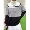 EMMIOL Color Block Turtleneck Pullover Sweater