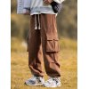 EMMIOL Pantalones cargo sueltos de pana con forro polar para hombre